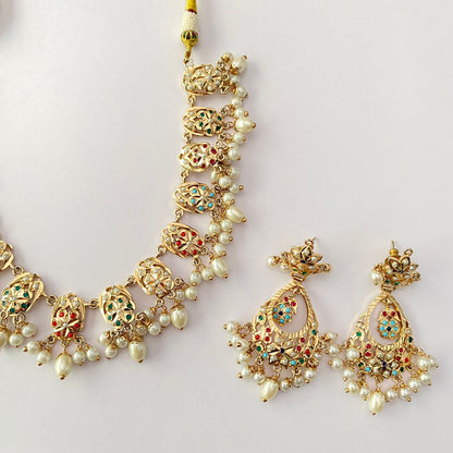 Multi Jadau Necklace Set