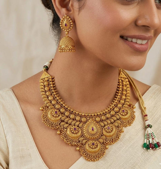 Heavy Gold Plated Necklace Set