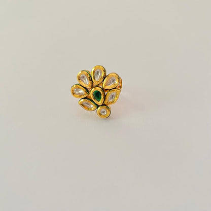 Emerald Gold Plated Ring