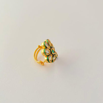 Emerald Gold Plated Ring