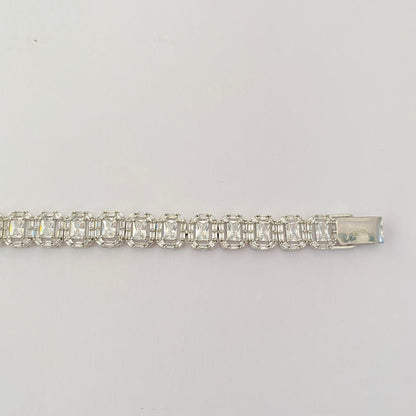 Silver Plated Diamond Tennis Bracelet