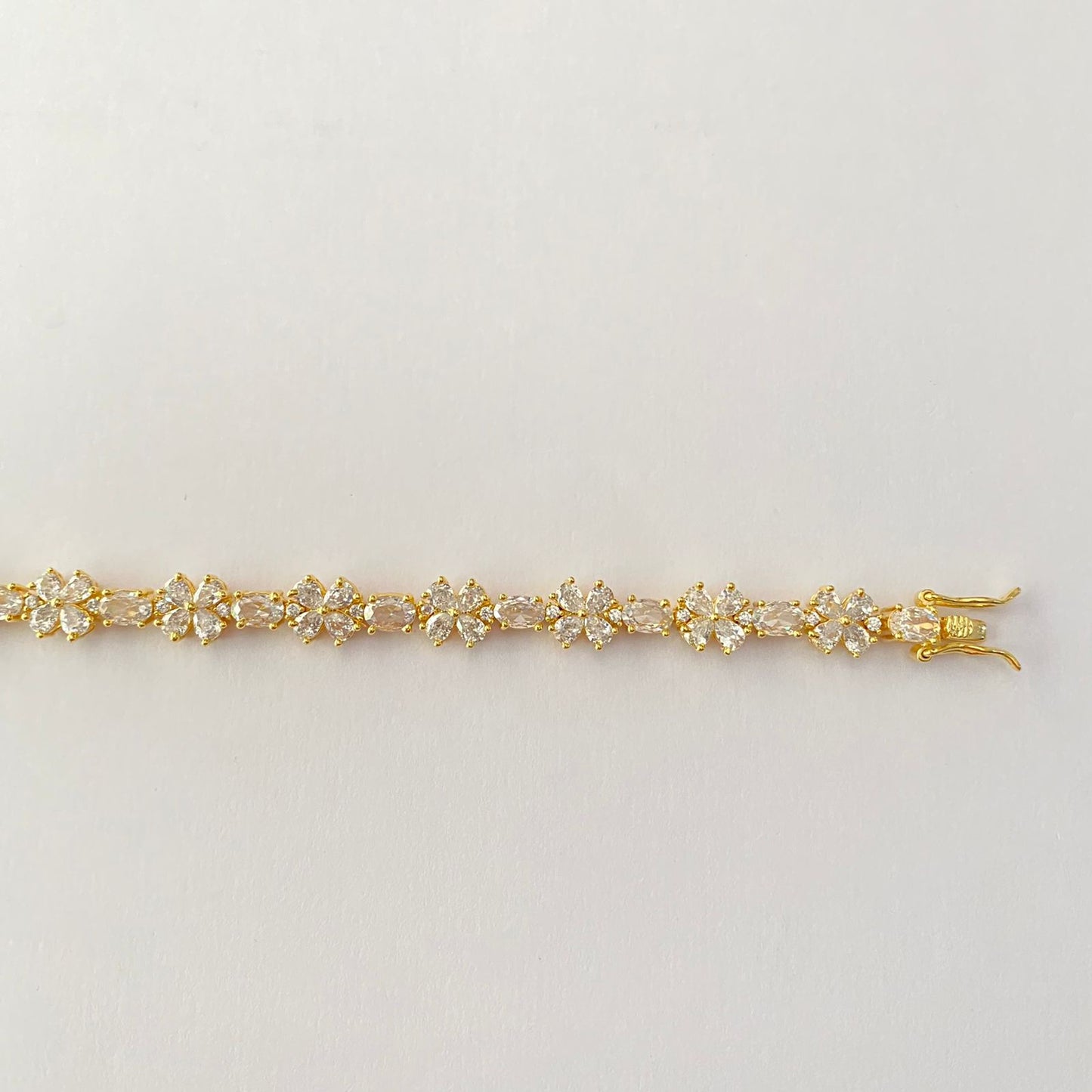 Diamond Gold Plated Tennis Bracelet