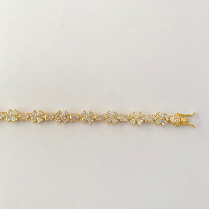 Diamond Gold Plated Tennis Bracelet