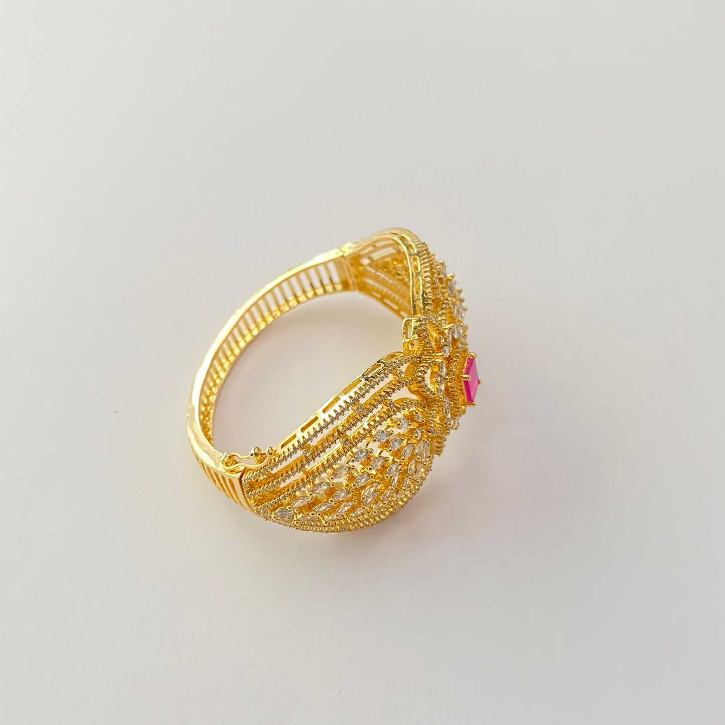 Gold Plated Ruby Stone Bracelet