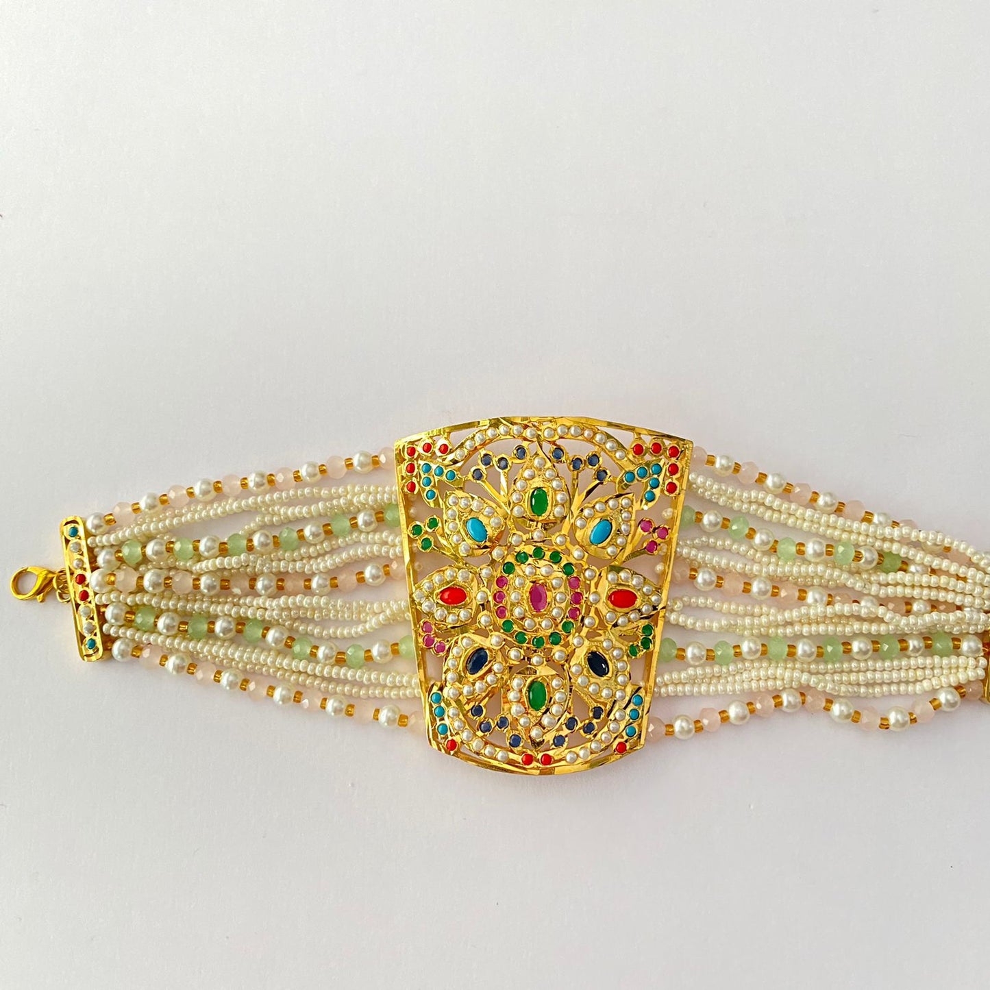 Multi Color Jadau Bracelet