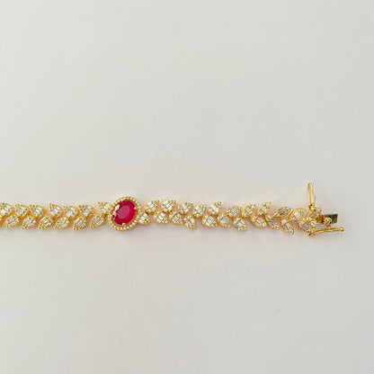 Ruby Gold plated Bracelet