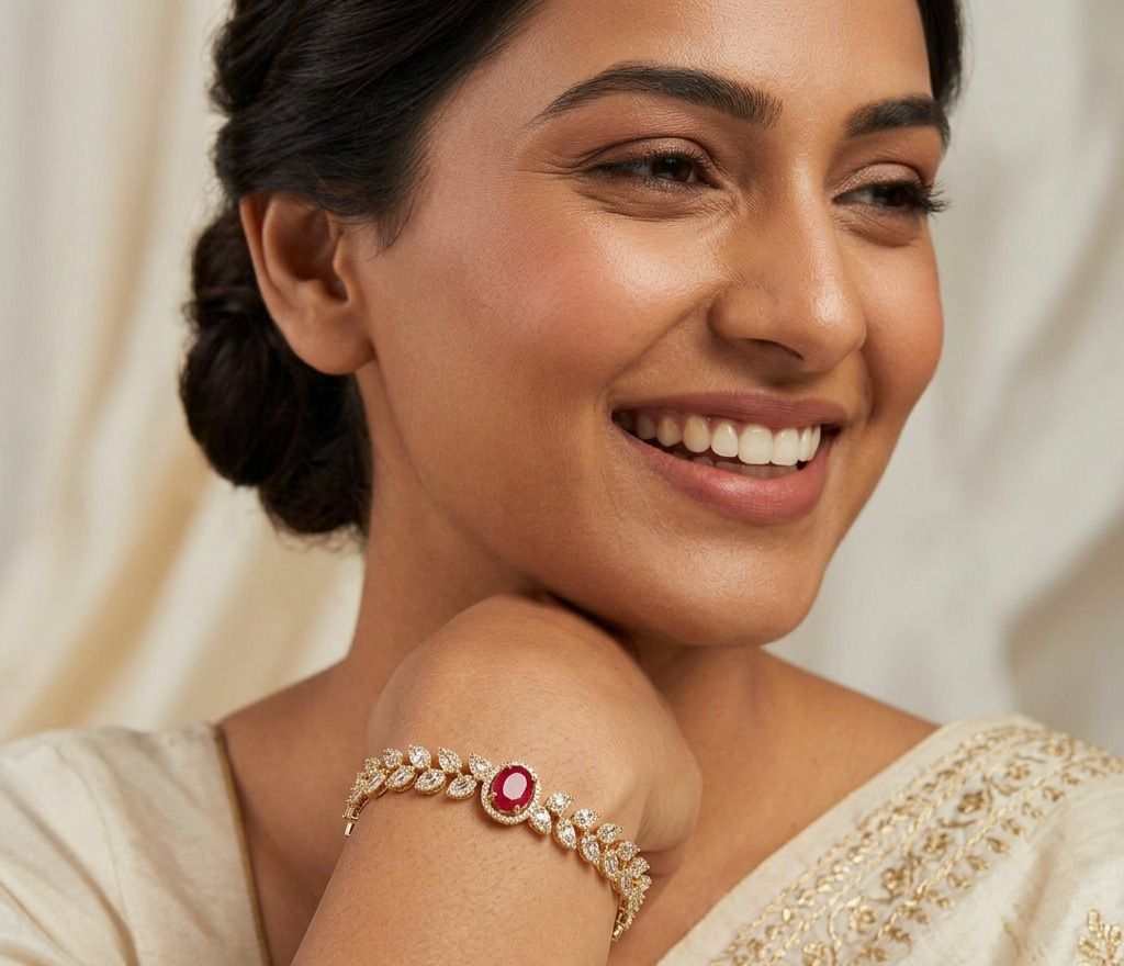Ruby Gold plated Bracelet