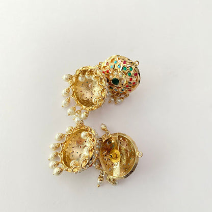 Multi Jadau Jhumka