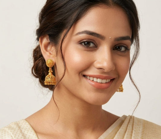 Small Gold Plated Jhumka Earring