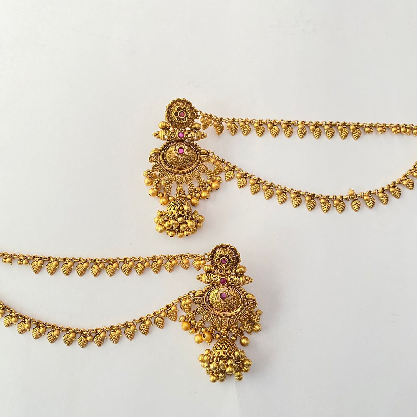 Gold Plated Jhumka Kaan Chain