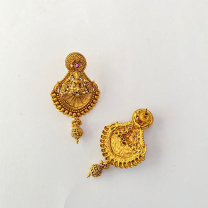 Gold Plated Laxmi Earring