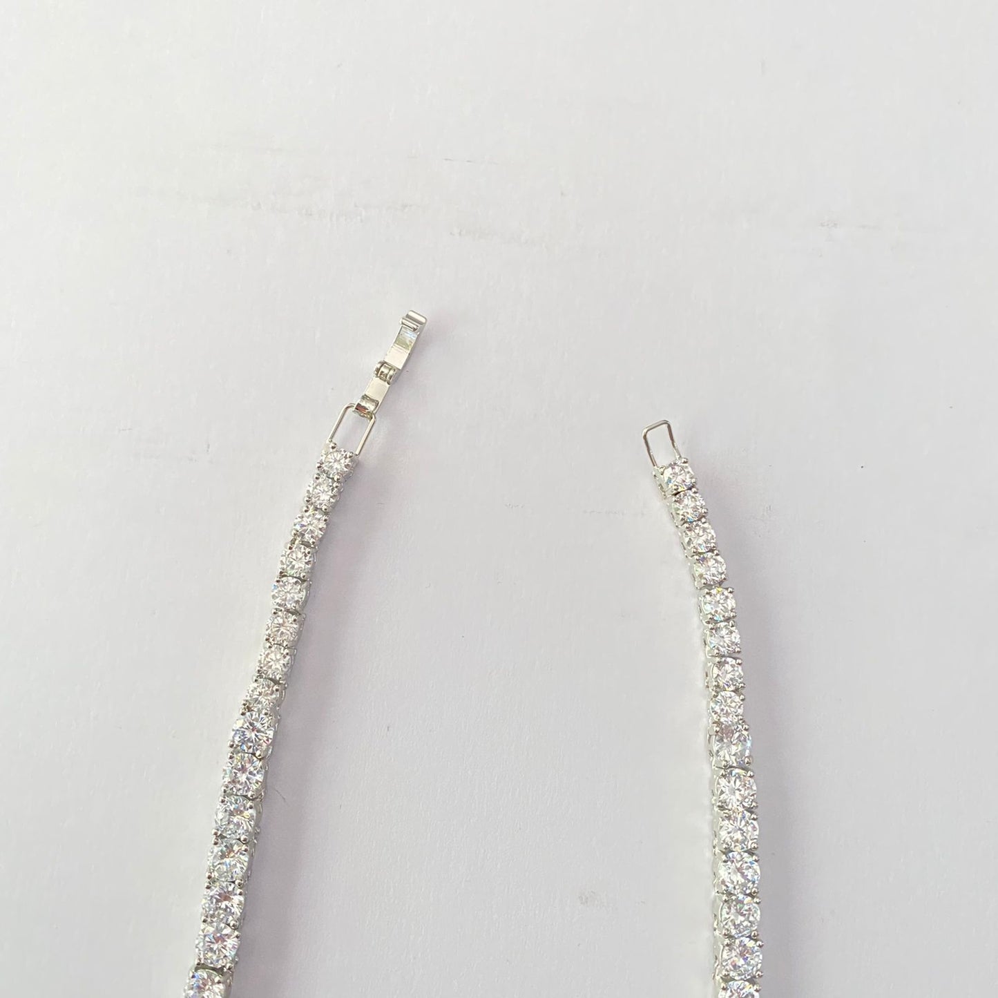 Single Line Diamond Necklace Set