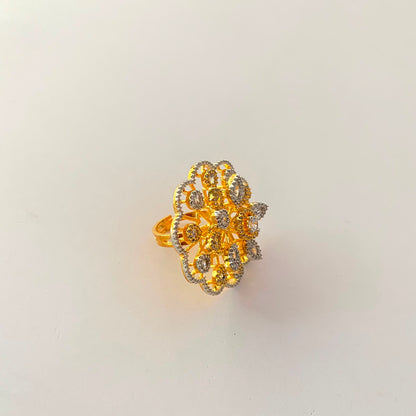 Gold Plated Big Diamond Ring