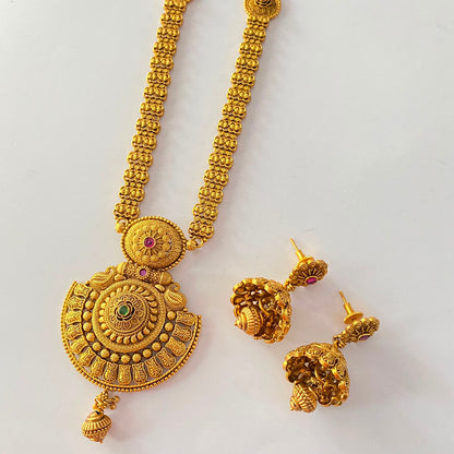 Gold Plated Long Necklace Set