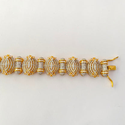 Diamond Gold Plated Bracelet (Size- 2.4/2.6)