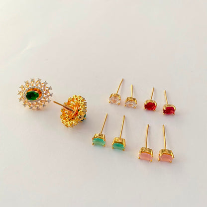 Changeable Gold Plated Earrings