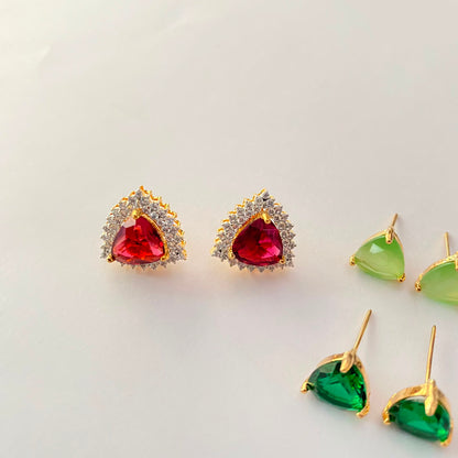 Triangle Shape Changeable Earring