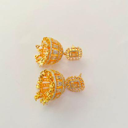 Diamond Gold Plated Jhumka Earring