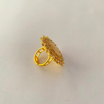 Ginni Gold Plated Diamond Ring