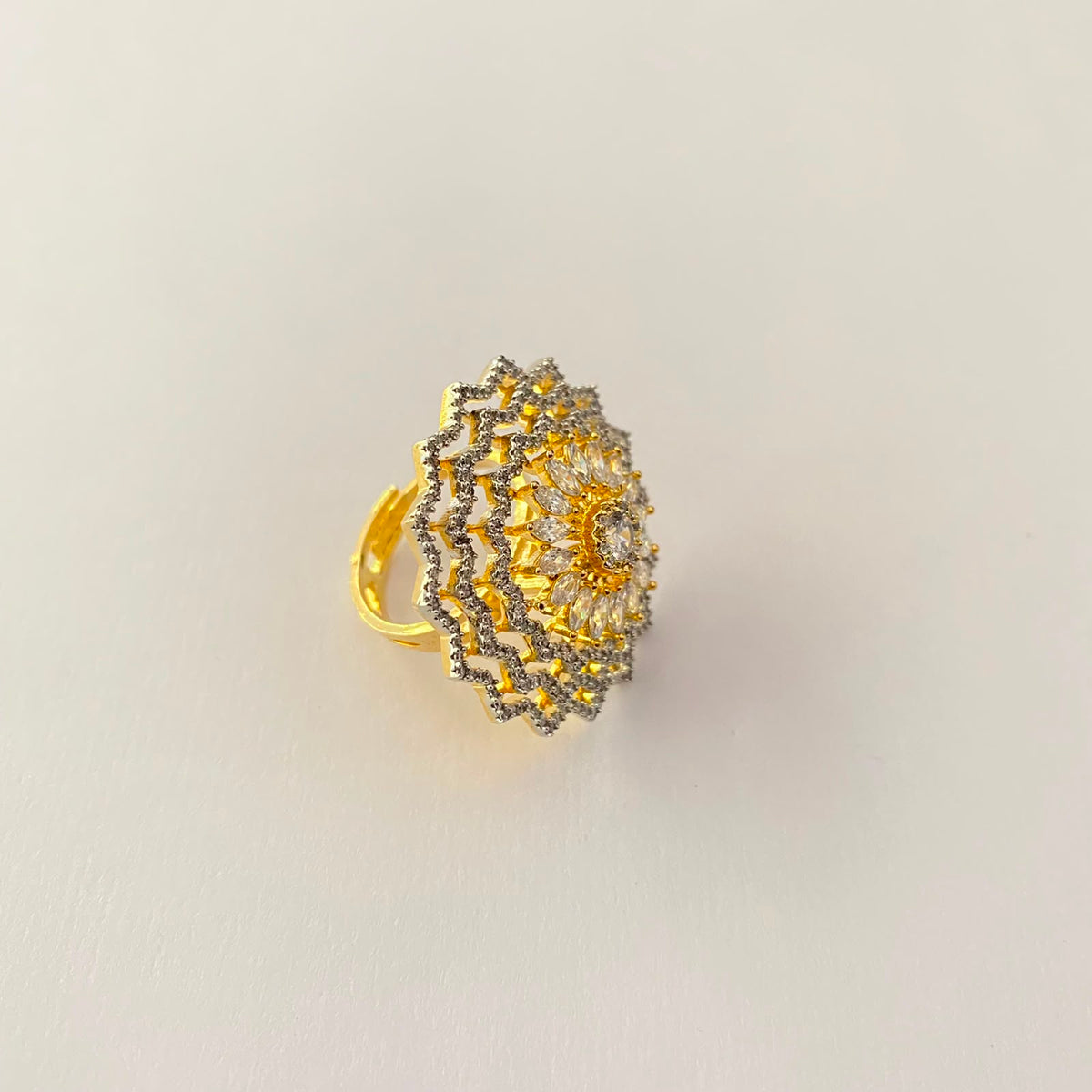 Diamond Gold Plated Ring