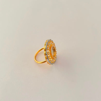 Gold Plated Round Shape Ginni Ring