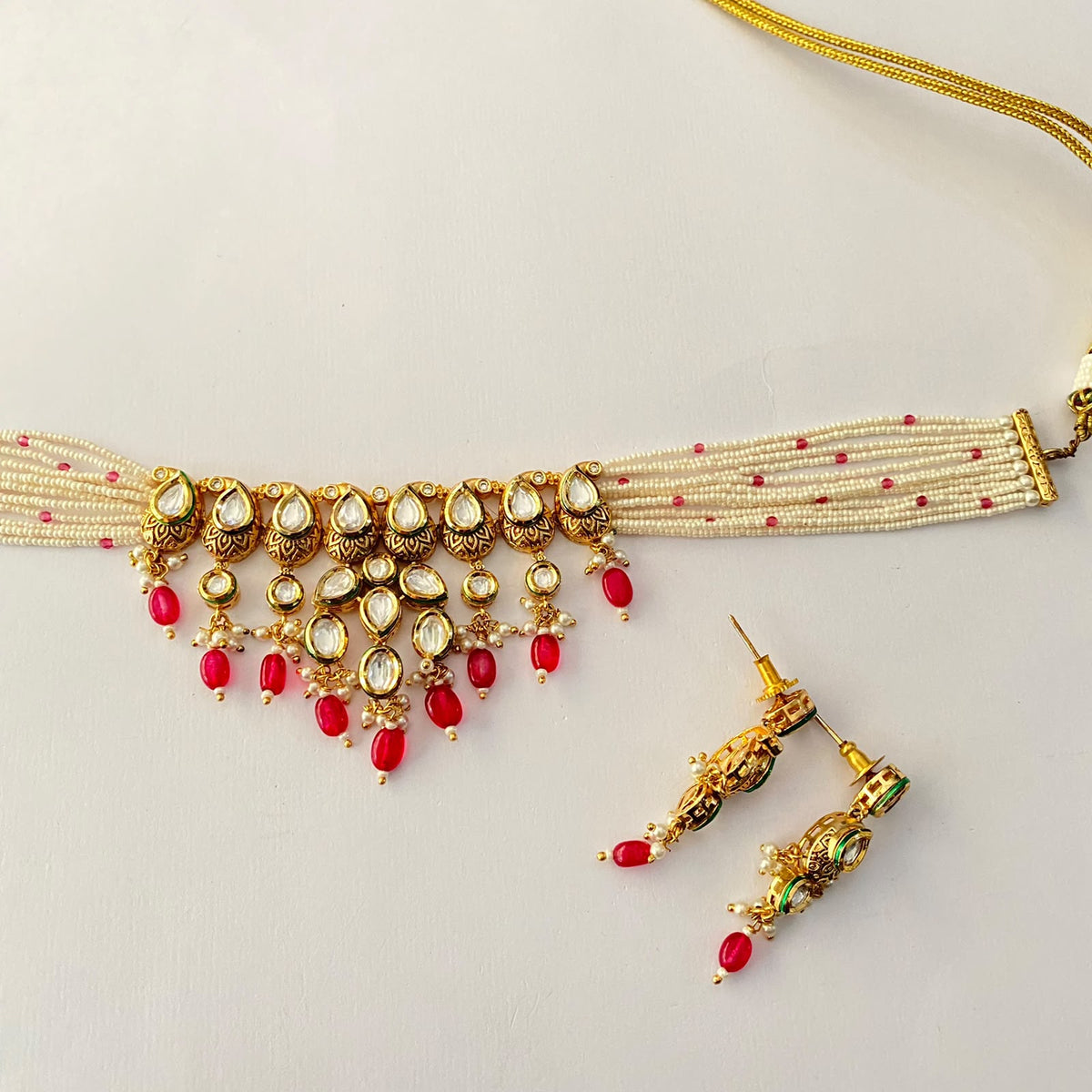 Gold Plated Kundan Choker Set