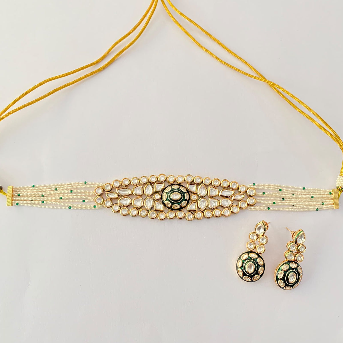 Kundan Gold Plated Choker Set