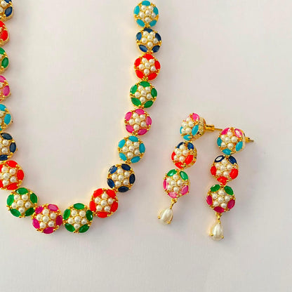 Multi Gold Plated Sleek Necklace Set