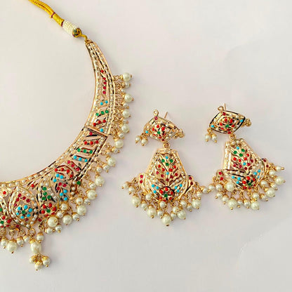 Multi Jadau Necklace Set