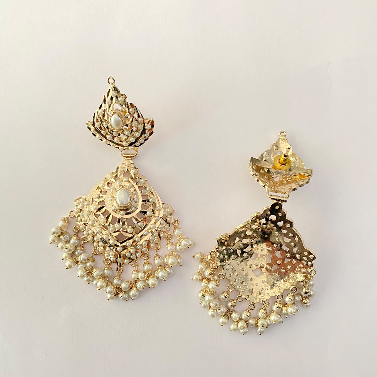 White Pearl Jadau Earring