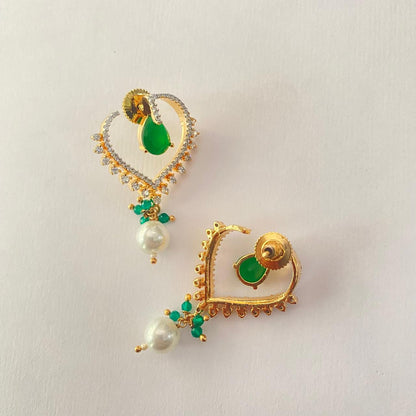 Green Drop Stone A.D Earing