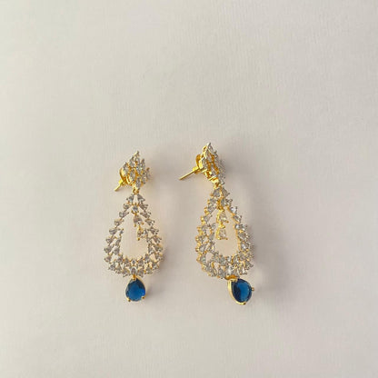Blue Drop Stone A.D Earing