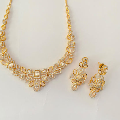 New Latest Gold Plated Necklace Set