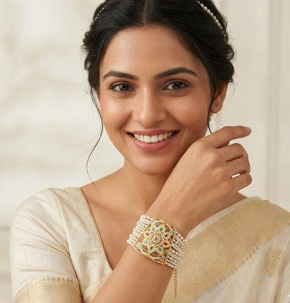 Multi Color Jadau Bracelet