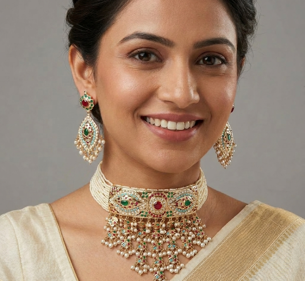 Jadau Multi Chokar Set